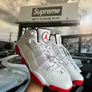 JORDAN 6 Rings White University Red