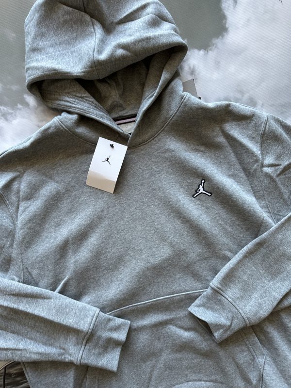 JORDAN Air Brooklyn Fleece Pullover Hoodie 'Grey' - Imagen 2